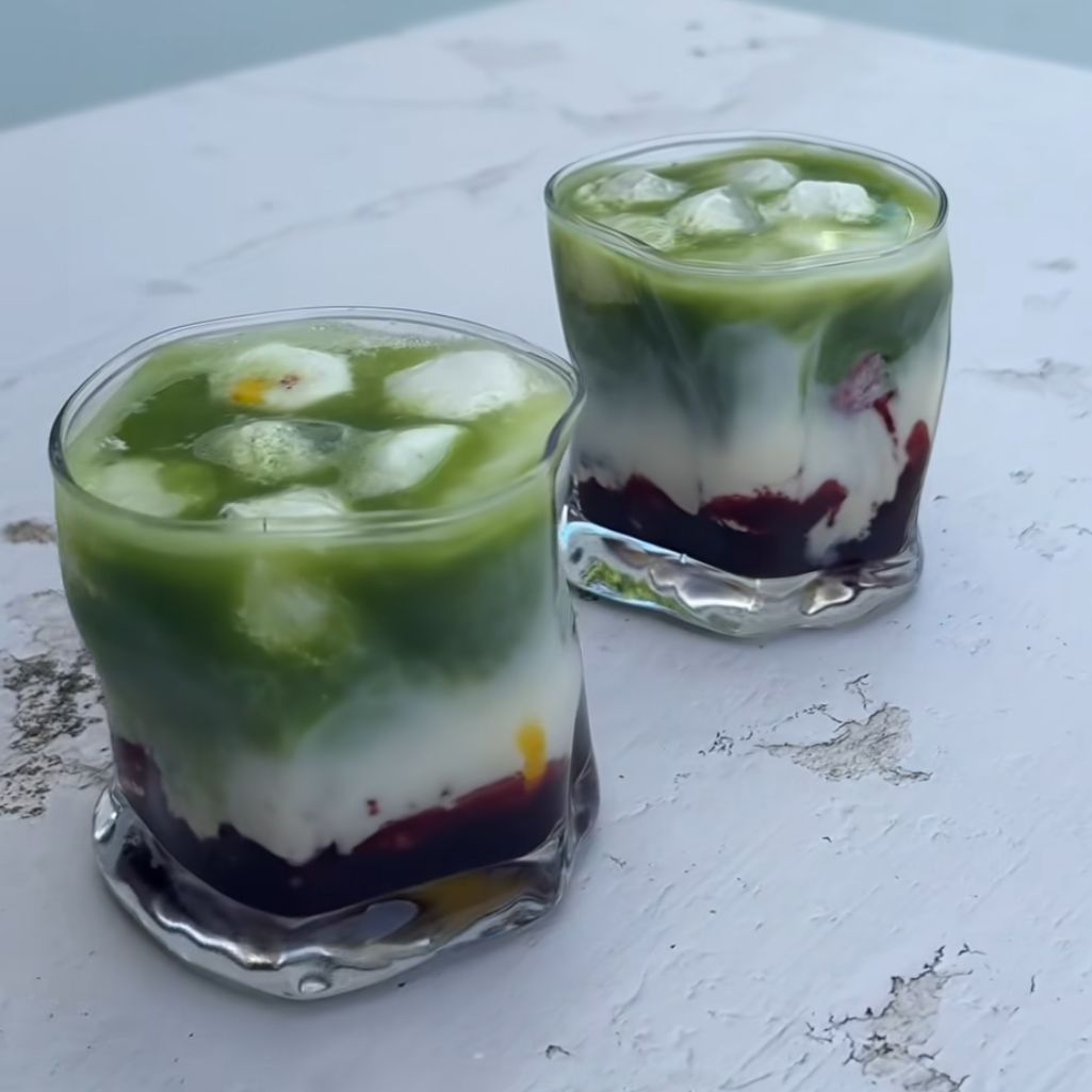 Unregelmäßige Matcha Gläser im 2er Set