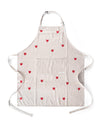 Kazano Küchenschürze Beige Herzmuster