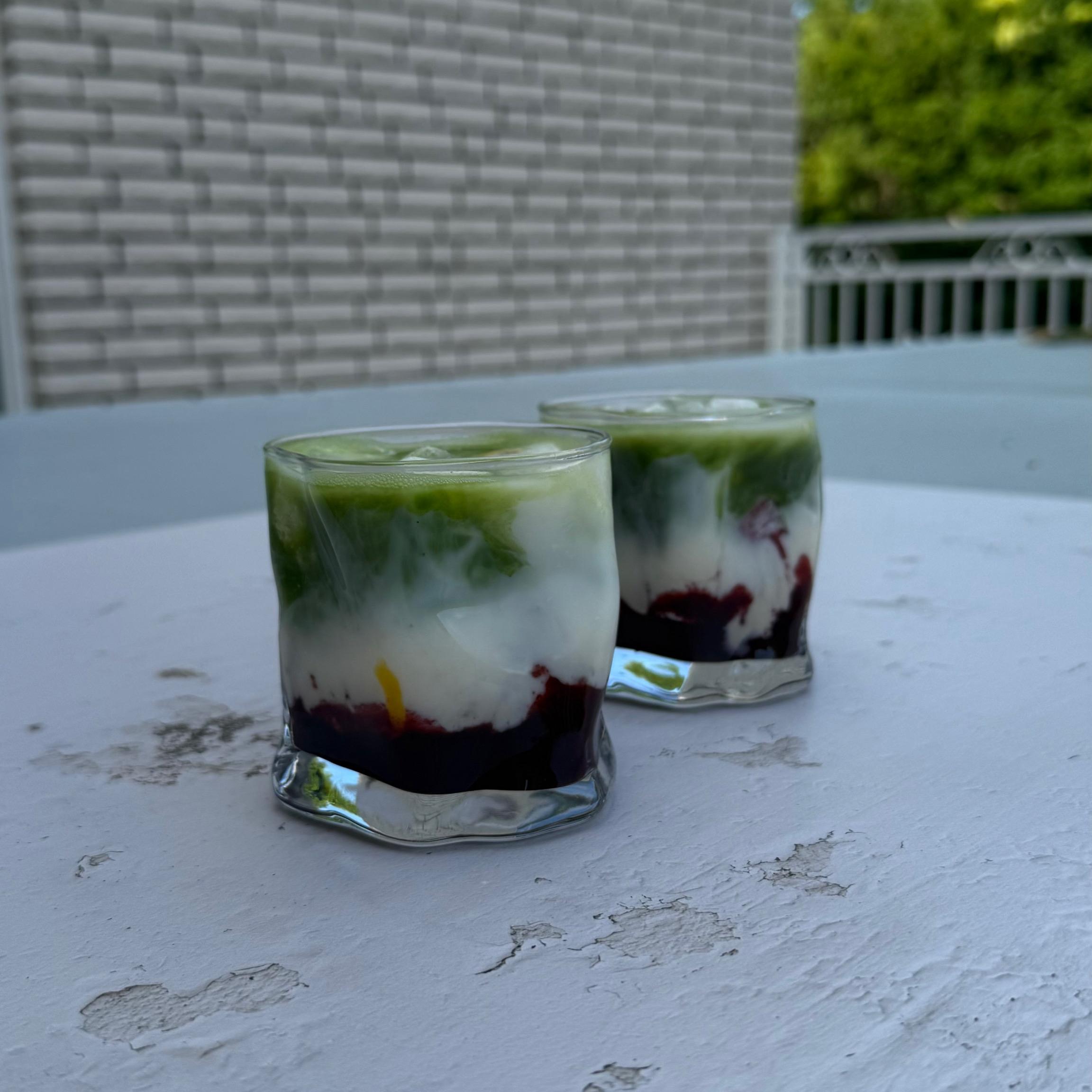 Unregelmäßige Matcha Gläser im 2er Set