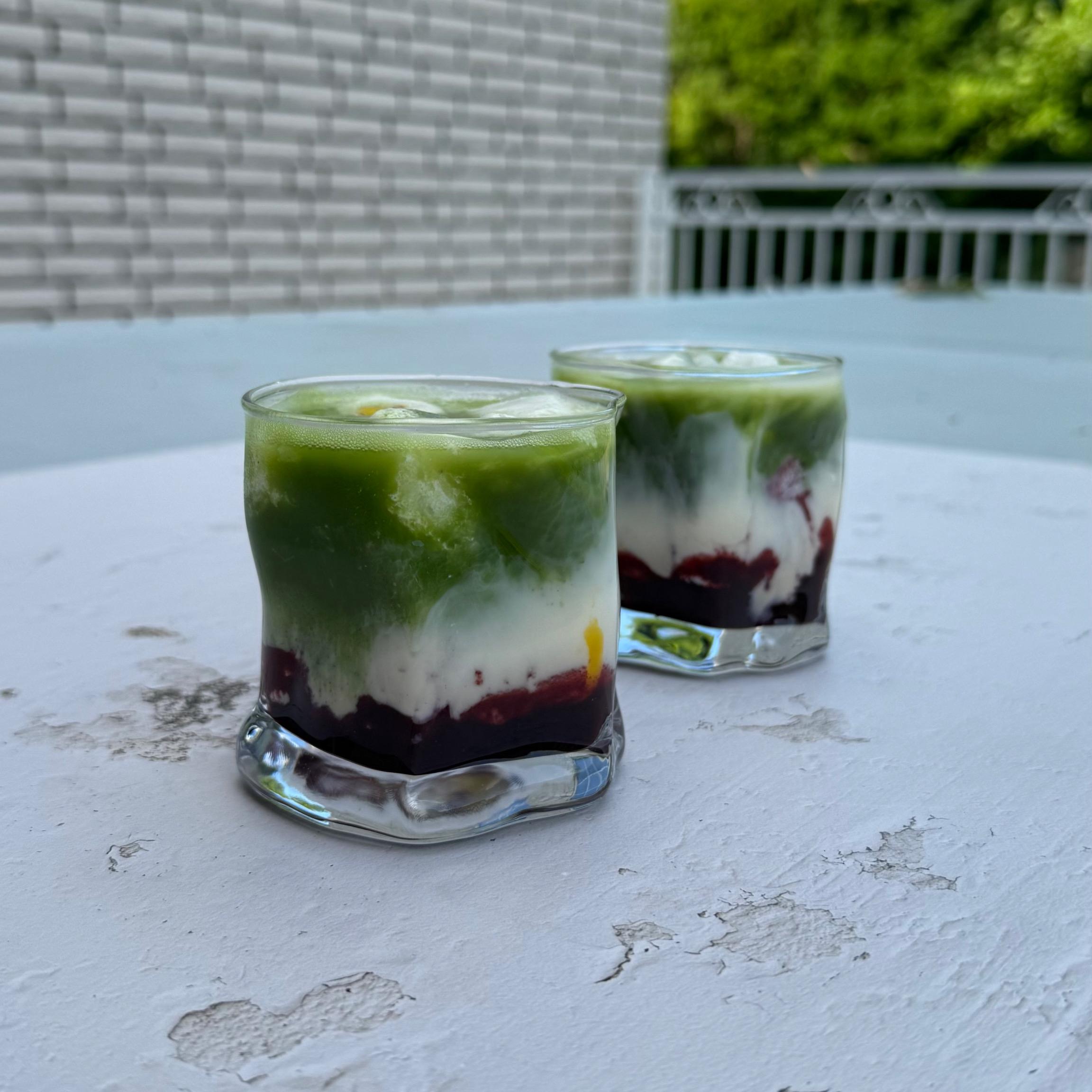 Unregelmäßige Matcha Gläser im 2er Set